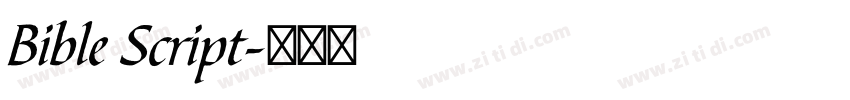 Bible Script字体转换